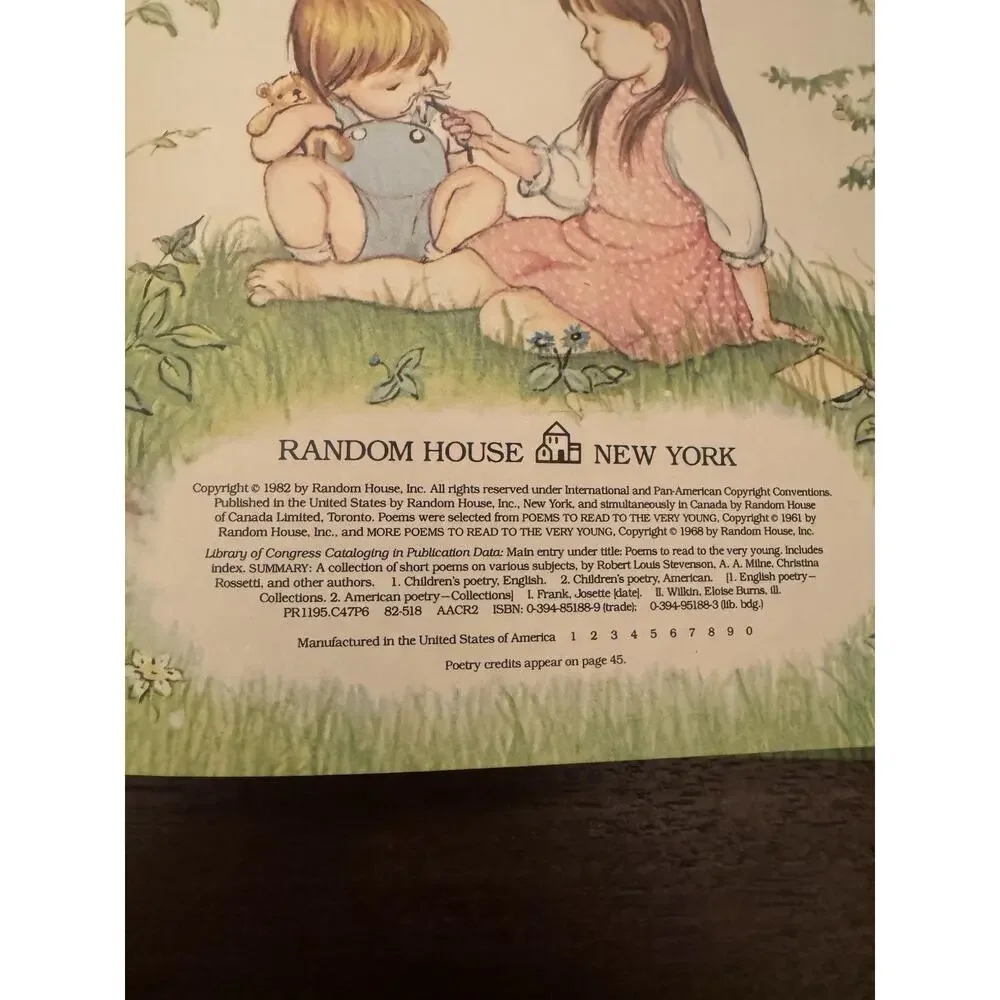 Poems to Read to the Very Young Josette Frank & Eloise Wilkin 1982 Hardback VTG
